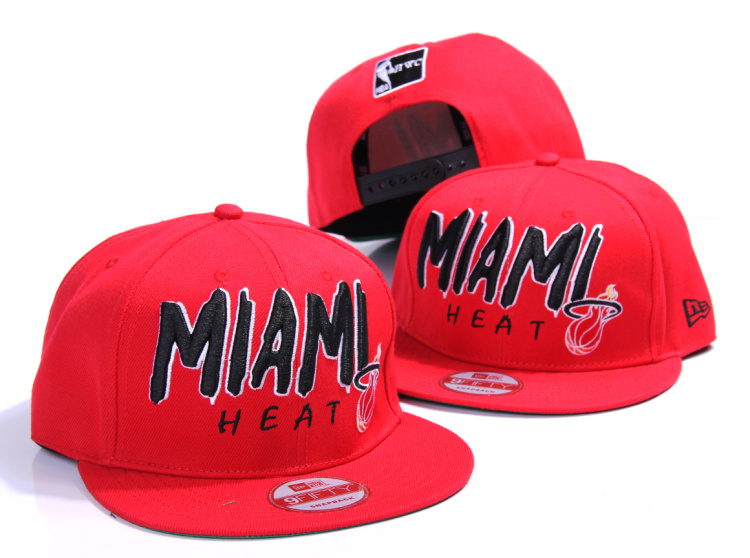 NBA Miami Heat NE Snapback Hat #126